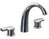 Kohler Taboret K-T8235-4A-CP Polished Chrome Roman Tub Faucet Trim with Swirl Lever Handles