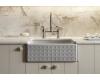 Kohler Cursive K-14571-T6-W2 Earthen White Design On Alcott Tile-In Sink