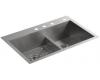 Kohler Vault K-3839-1 Smart Divide Offset Sink