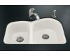 Kohler Woodfield K-5805-4U-FP Caviar Undercounter Kitchen Sink with Four-Hole Oversized Faucet Drilling