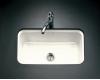 Kohler Bakersfield K-5832-5U-KA Black 'n Tan Bakerfield Undercounter Sink with Installation Kit