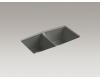 Kohler Brookfield K-5846-5U-58 Thunder Grey Under-Mount Double-Bowl Kitchen Sink