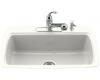Kohler Cape Dory K-5864-3-20 Suede Tile-In Kitchen Sink with Three-Hole Faucet Drilling
