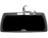 Kohler Cape Dory K-5864-4-20 Suede Tile-In Kitchen Sink with Four-Hole Faucet Drilling