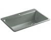 Kohler Riverby K-5871-1A2-FF Sea Salt Single Bowl Top-Mount Kitchen Sink with Accessories