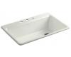 Kohler Riverby K-5871-3A2-20 Suede Single Bowl Top-Mount Kitchen Sink with Accessories