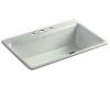 Kohler Riverby K-5871-3A2-FD Cane Sugar Single Bowl Top-Mount Kitchen Sink with Accessories