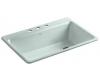 Kohler Riverby K-5871-3A2-FP Caviar Single Bowl Top-Mount Kitchen Sink with Accessories