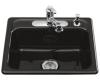 Kohler Mayfield K-5964-1-20 Suede Self-Rimming Kitchen Sink with Single-Hole Faucet Drilling
