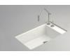 Kohler Indio K-6410-2K-0 White Undercounter Single-Basin Sink with Two-Hole Faucet Drilling