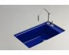 Kohler Indio K-6410-2K-30 Iron Cobalt Undercounter Single-Basin Sink with Two-Hole Faucet Drilling