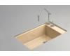 Kohler Indio K-6410-2K-33 Mexican Sand Undercounter Single-Basin Sink with Two-Hole Faucet Drilling