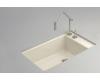 Kohler Indio K-6410-2K-47 Almond Undercounter Single-Basin Sink with Two-Hole Faucet Drilling