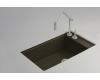 Kohler Indio K-6410-2K-KA Black 'n Tan Undercounter Single-Basin Sink with Two-Hole Faucet Drilling