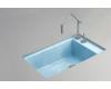 Kohler Indio K-6410-2K-KC Vapour Blue Undercounter Single-Basin Sink with Two-Hole Faucet Drilling