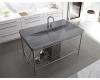 Kohler Iron/Occasions K-6417-1-7 Black Black Island Integrated Top and Basin with Single-Hole Faucet Drilling