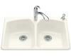 Kohler Tanager K-6491-2R-20 Suede Self-Rimming Kitchen Sink with Single-Hole Faucet Drilling and One Accessory Hole At Right