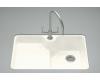 Kohler Carrizo K-6495-1U-RR Ember Undercounter Kitchen Sink with Single-Hole Faucet Drilling and Installation Kit