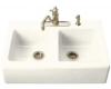 Kohler Hawthorne K-6534-3-NY Dune Apron-Front, Tile-In Kitchen Sink with Three-Hole Faucet Drilling