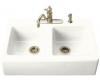 Kohler Hawthorne K-6534-4-RR Ember Apron-Front, Tile-In Kitchen Sink with Four-Hole Faucet Drilling