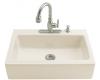 Kohler Dickinson K-6546-4-RR Ember Apron-Front, Tile-In Kitchen Sink with Four-Hole Faucet Drilling