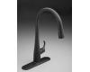 Kohler Simplice K-596-BL Matte Black Single-Hole Pull-Down Kitchen Faucet