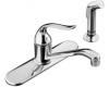 Kohler Coralais K-15172-PT-CP Polished Chrome Single-Control Kitchen Sink Faucet with 10" Swing Spout, Ground Joints and Sidespray