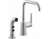 Kohler Purist K-7511-VS Vibrant Stainless Secondary Faucet with Swing Spout and Spray