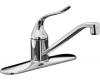 Kohler Coralais K-P15171-F-CP Polished Chrome Single-Control Kitchen Faucet with Escutcheon and 8 1/2" Swing Spout
