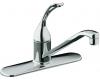Kohler Coralais K-P15171-TL-CP Polished Chrome Single-Control Kitchen Sink Faucet with Loop Handle, 10" Swing Spout, Ground Joints and Escu