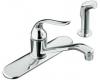 Kohler Coralais K-P15172-F-CP Polished Chrome Single-Control Kitchen Faucet with Escutcheon, Sidespray and 8-1/2" Swing Spout