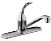 Kohler Coralais K-P15173-TL-CP Polished Chrome Single-Control Kitchen Sink Faucet, Sidespray In Escutcheon, Loop Handle and 10" Swing Spout