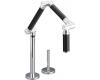 Kohler Karbon K-6227-C12-CP Polished Chrome Articulating Deck-Mount Kitchen Faucet with Black Tube