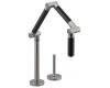 Kohler Karbon K-6227-C12-VS Vibrant Stainless Articulating Deck-Mount Kitchen Faucet with Black Tube