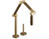 Kohler Karbon K-6227-C13-BGD Vibrant Moderne Brushed Gold Articulating Deck-Mount Kitchen Faucet with Gold Tube