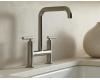 Kohler Purist K-7547-4-BL Matte Black Deck-Mount Bridge Faucet