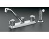 Kohler Coralais K-P15251-B-CP Polished Chrome Kitchen Sink Faucet with Blade Handles and 7-5/8" Swing Spout