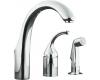 Kohler Forte K-10441-CP Polished Chrome Entertainment Remote Valve Sink Faucet with Sidespray