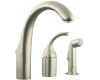 Kohler Forte K-10441-VS Vibrant Stainless Entertainment Remote Valve Sink Faucet with Sidespray