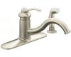 Kohler Fairfax K-12172-BN Vibrant Brushed Nickel Single-Control Kitchen Sink Faucet with Sidespray