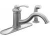 Kohler Fairfax K-12172-G Brushed Chrome Single-Control Kitchen Sink Faucet with Sidespray