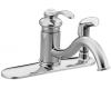 Kohler Fairfax K-12173-CP Polished Chrome Single-Control Kitchen Sink Faucet with Sidespray