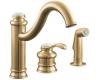 Kohler Fairfax K-12185-BV Vibrant Brushed Bronze Single-Control Remote Valve Kitchen Sink Faucet with Sidespray and Lever Handle