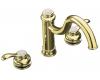 Kohler Fairfax K-12230-PB Vibrant Polished Brass High Spout Kitchen Sink Faucet with Lever Handles