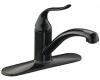 Kohler Coralais K-15071-P-7 Black Black Decorator Kitchen Sink Faucet with Lever Handle