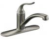 Kohler Coralais K-15071-P-BN Vibrant Brushed Nickel Decorator Kitchen Sink Faucet with Lever Handle