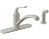 Kohler Coralais K-15072-P-96 Biscuit Decorator Kitchen Sink Faucet with Sidespray and Lever Handle