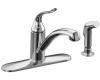Kohler Coralais K-15072-P-CP Polished Chrome Decorator Kitchen Sink Faucet with Sidespray and Lever Handle