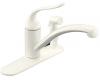 Kohler Coralais K-15073-P-96 Biscuit Decorator Kitchen Sink Faucet with Sidespray and Lever Handle
