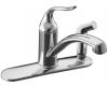 Kohler Coralais K-15073-P-CP Polished Chrome Decorator Kitchen Sink Faucet with Sidespray and Lever Handle
